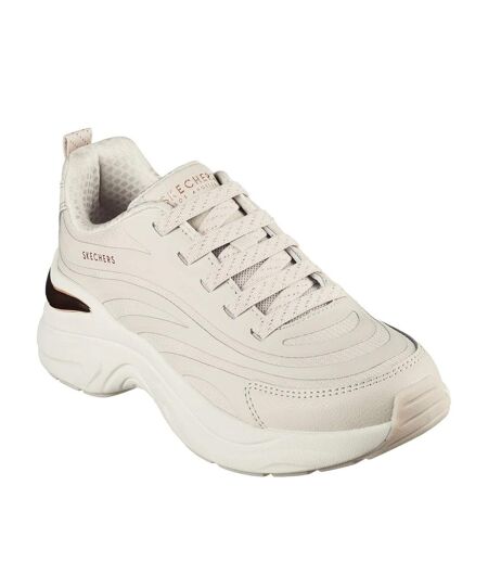 Womens/ladies hazel step n flow trainers natural Skechers