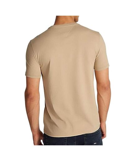T-Shirt beige foncé  homme tommy hilfiger  jaspe - l