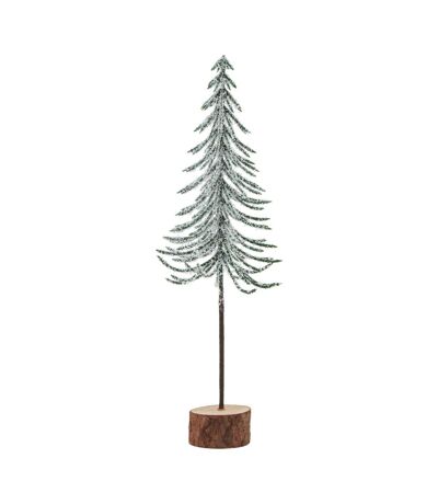Snowy spindle tree christmas decoration 25cm brown/white/green Hill Interiors