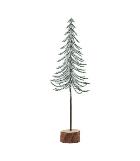 Snowy spindle tree christmas decoration 25cm brown/white/green Hill Interiors