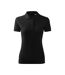 Womens/ladies Free Polo Shirt Black Malfini-1