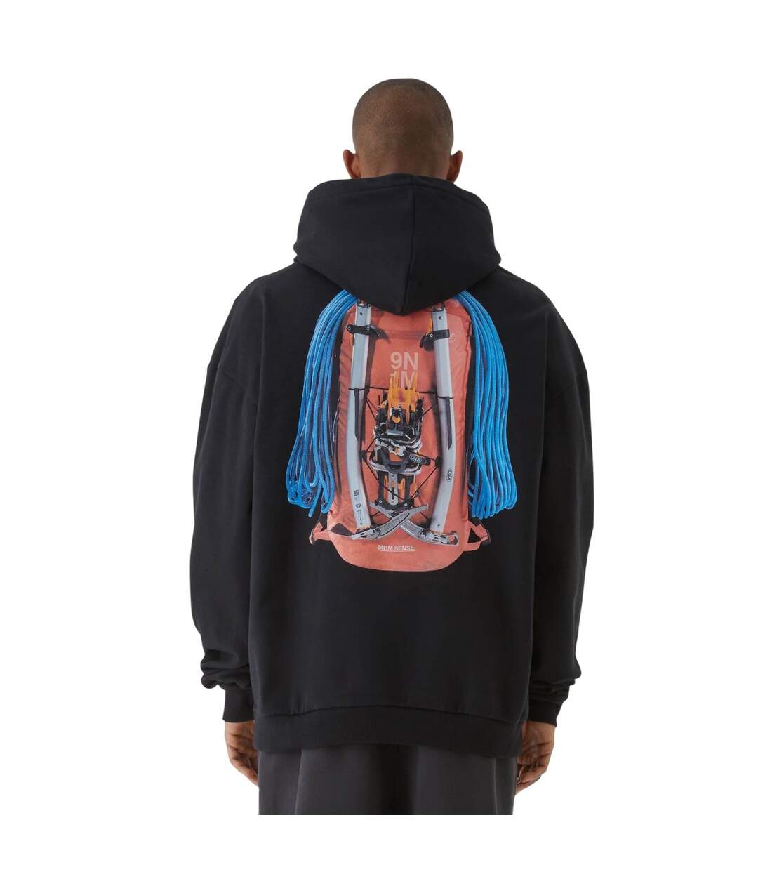 Sweat À Capuche Homme Noir 9N1M SENSE-3
