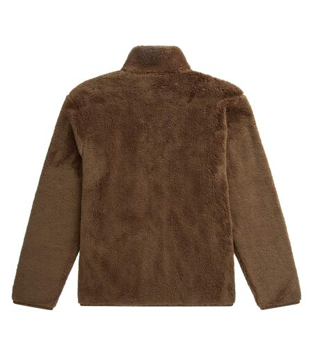 Mens teddy fleece jacket brown Animal