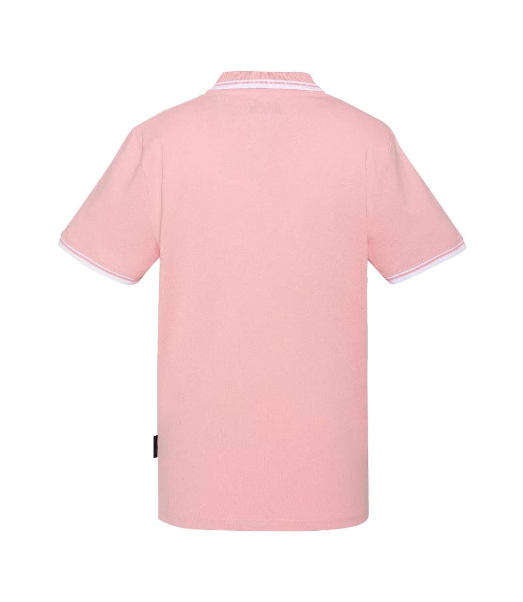 Polo rose/blanc homme schott pswill2-2