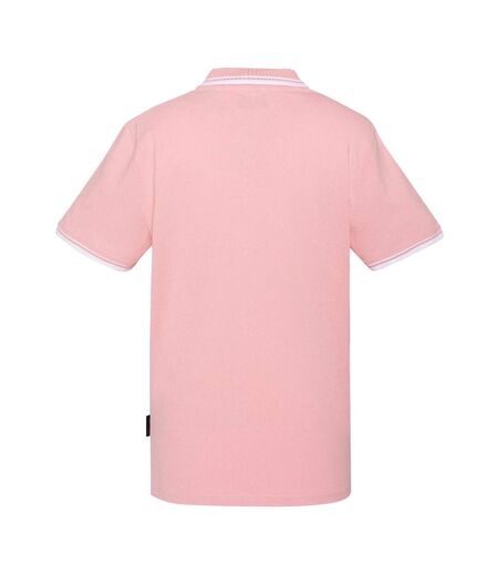 Polo rose/blanc homme schott pswill2