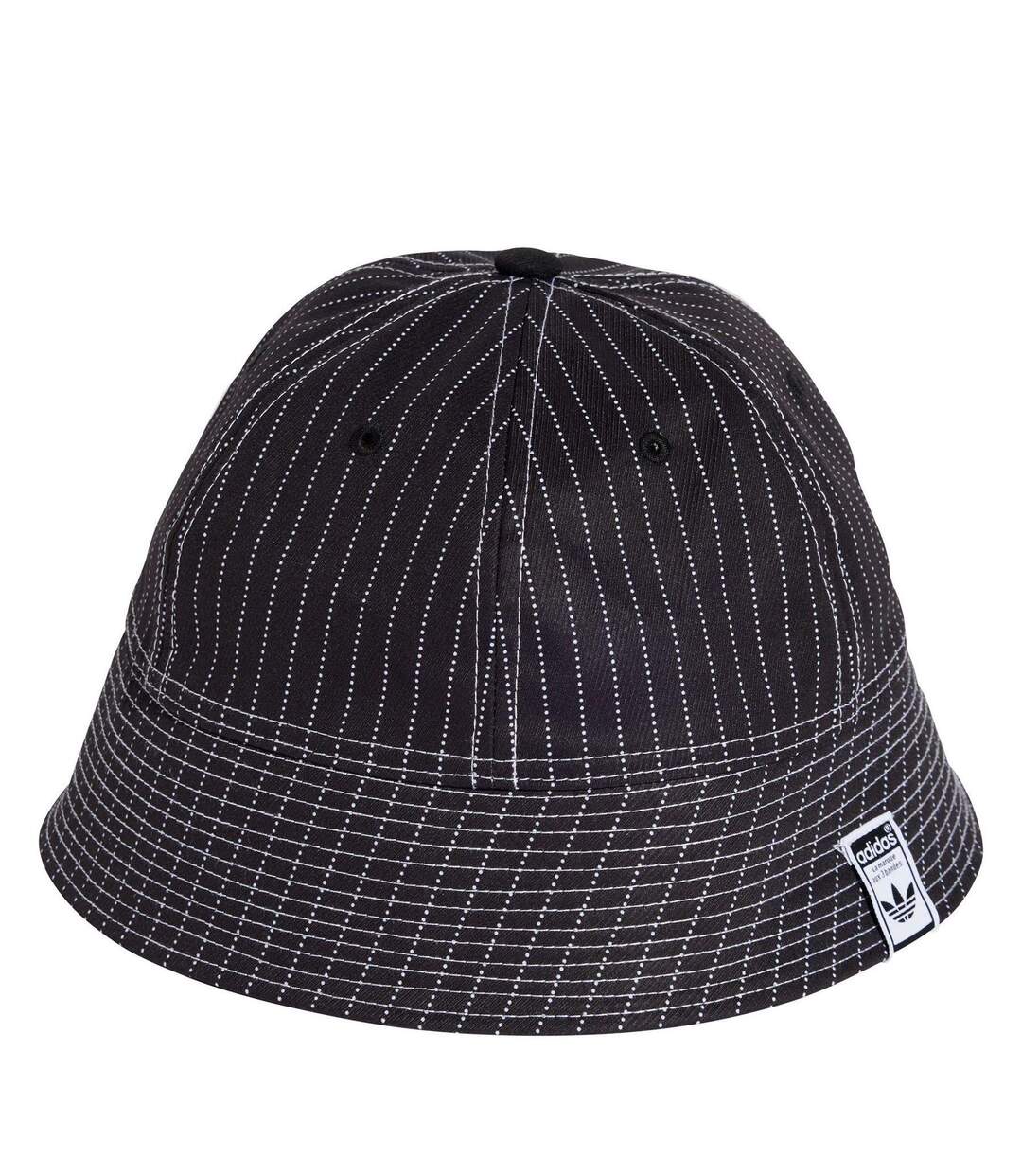 Womens/ladies Originals Pinstripe Casual Bucket Hat Black Adidas-1