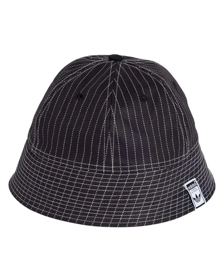 Womens/ladies Originals Pinstripe Casual Bucket Hat Black Adidas