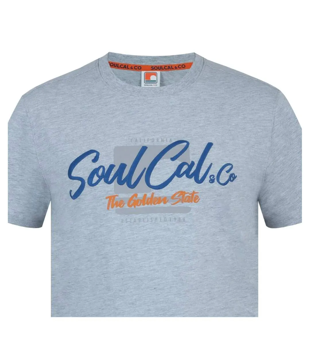 Mens Graphic Print Regular T-shirt Grey SoulCal-4