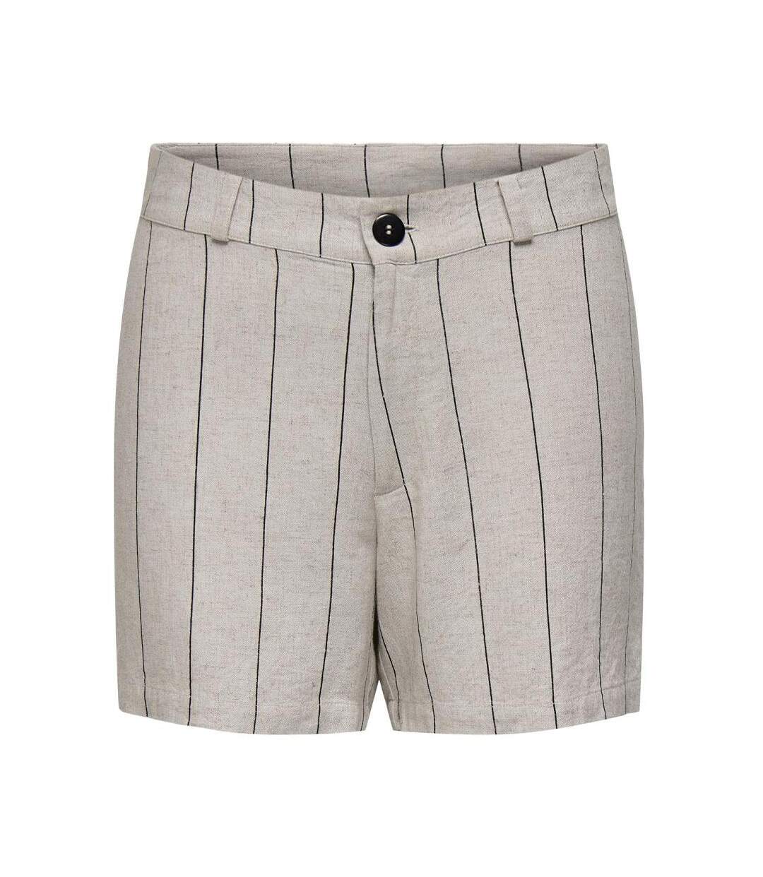 Short rayée beige/gris femme jdy milla-1