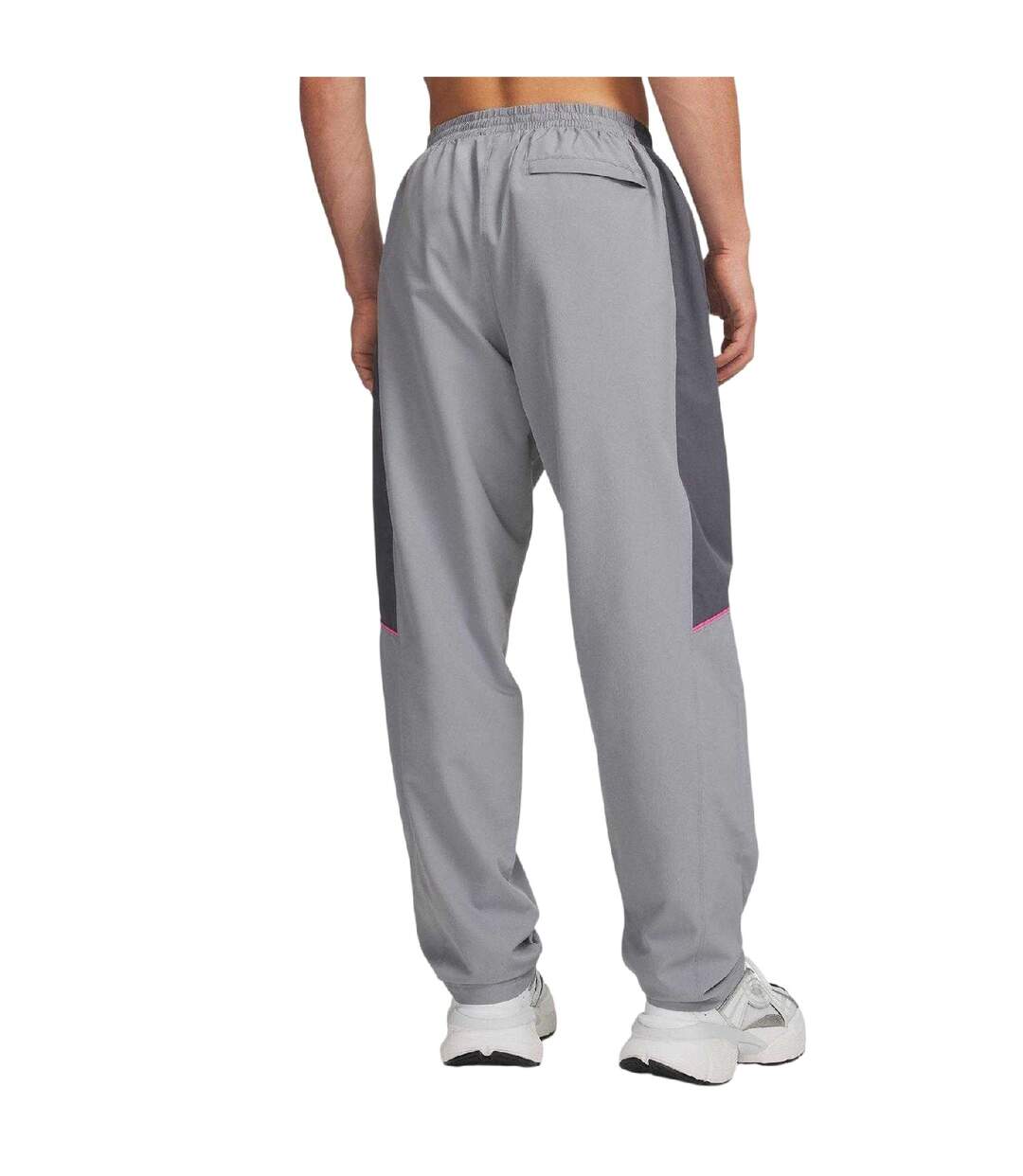 Pantalon De Survêtement Motif/style Blocs De Couleurs Rival Homme Gris Acier Rose Under Armour-3