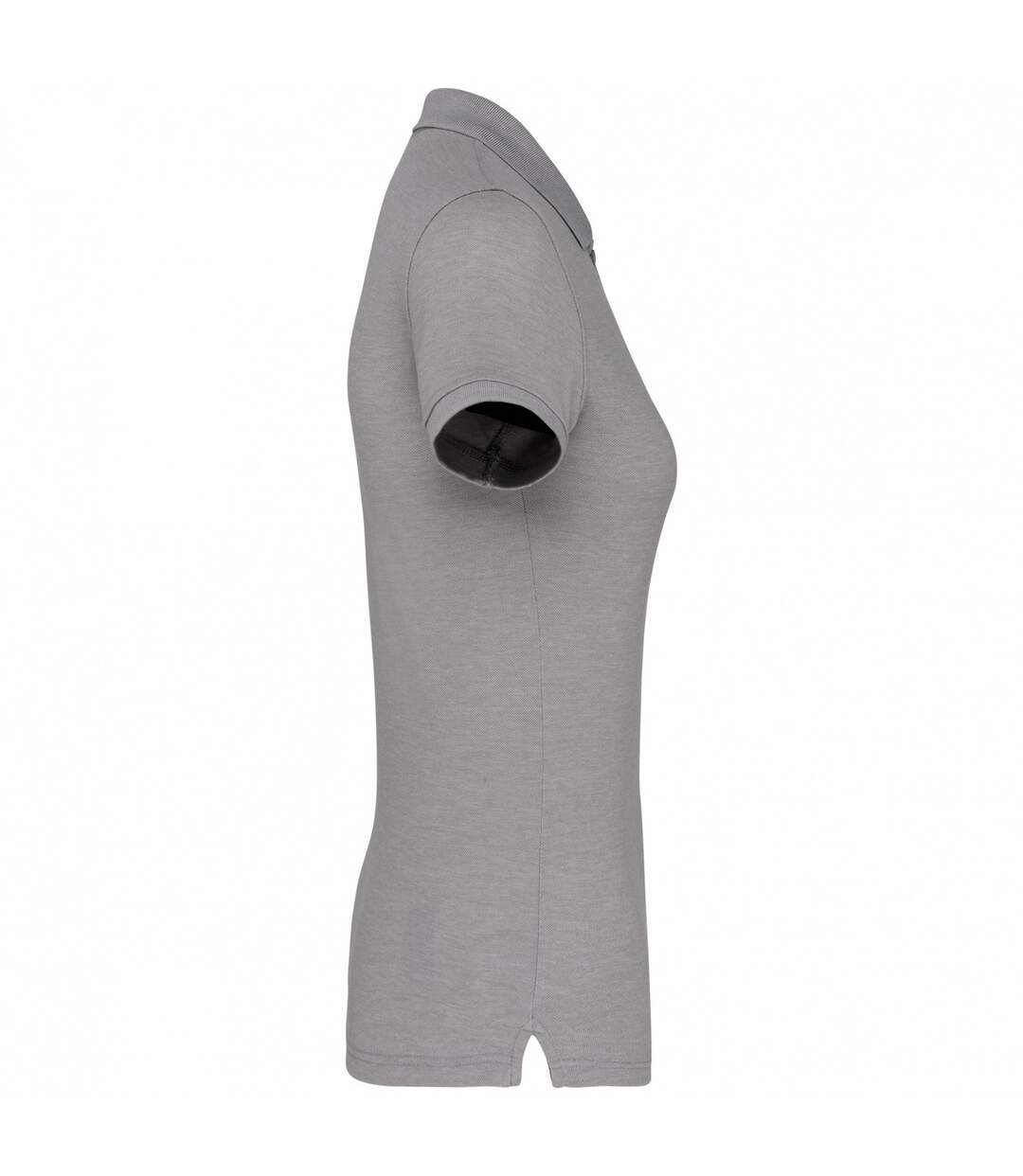 Womens/ladies pique anti-bacterial polo shirt oxford grey Kariban-3