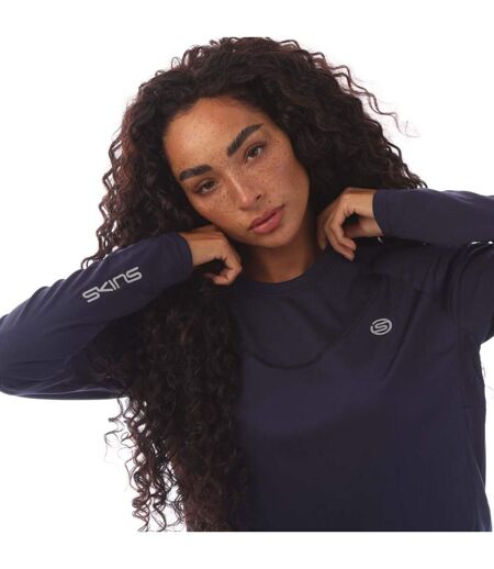 T-shirt Manches Longues Series-3 Femme Bleu Marine Skins
