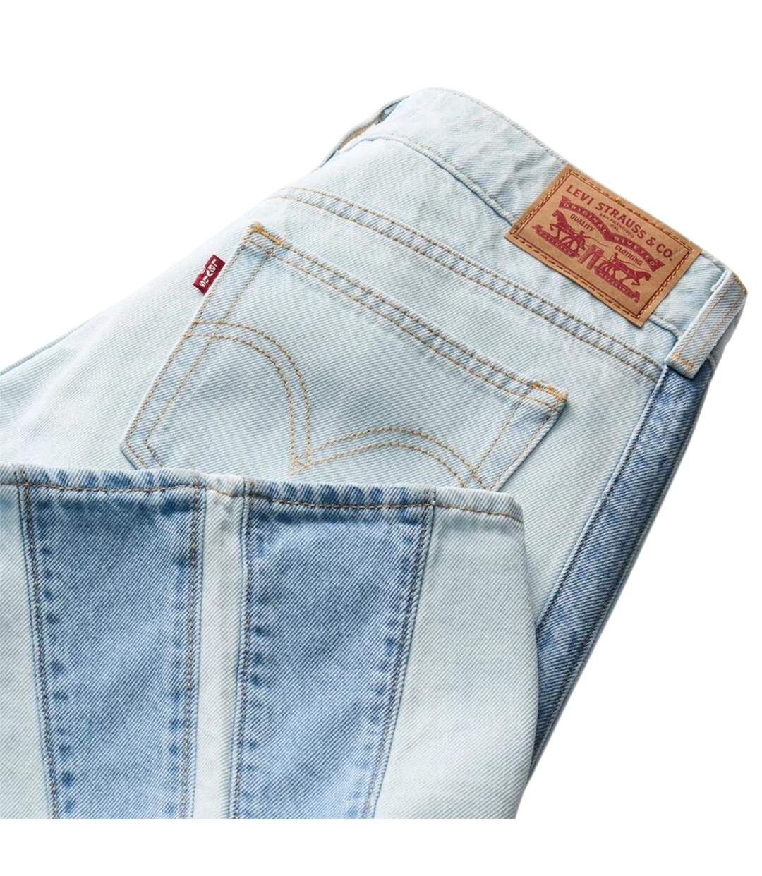 Womens/ladies Side Stripe Low Rise Wide Leg Jeans Stripe Hype Levis-4