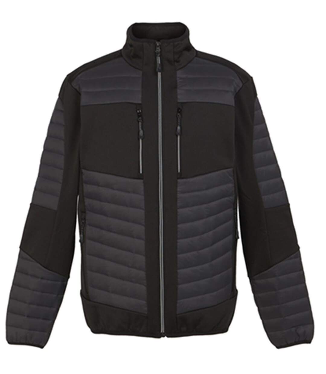 Veste softshell bicolore - RGA563 - gris foncé et noir-2