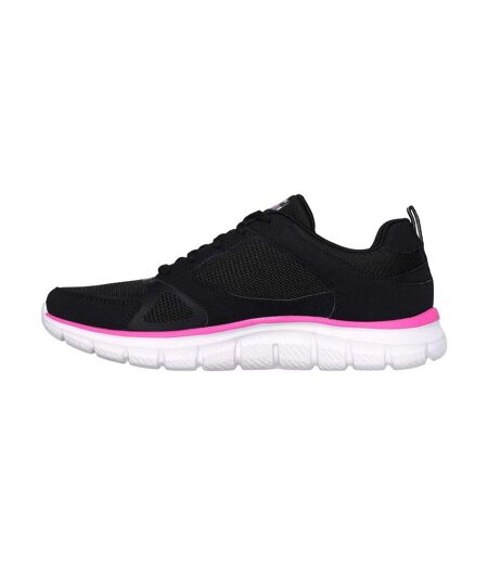 Baskets Track Femme Noir Rose Skechers