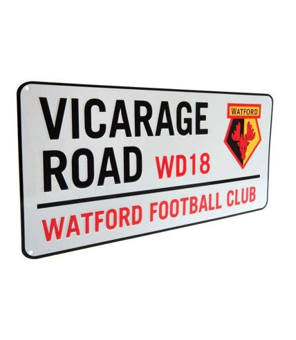 Watford FC - Plaque de rue Vicarage Road (Noir/ Jaune/ Rouge) (Taille unique) - UTSG18524