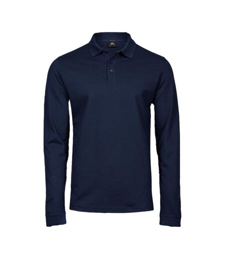 Polo Manches Longues Homme Bleu Marine Tee Jays