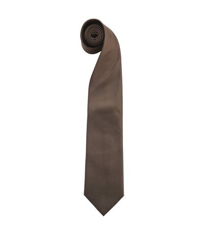 Premier - Cravate unie - Homme (Marron) (Taille unique) - UTRW1156