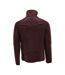 Mens Customised Striped Fleece Jacket Bordeaux Mascot-2