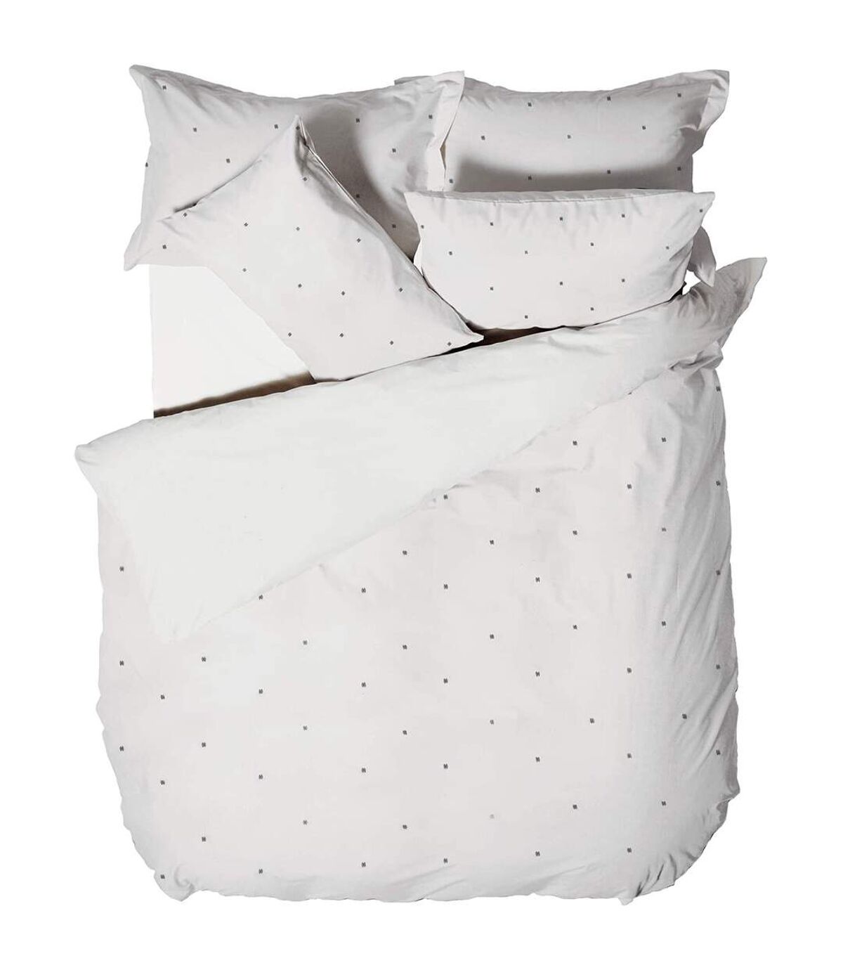 The Linen Yard Strand Duvet Set (White/Gray) UTRV2048 Atlas For Men