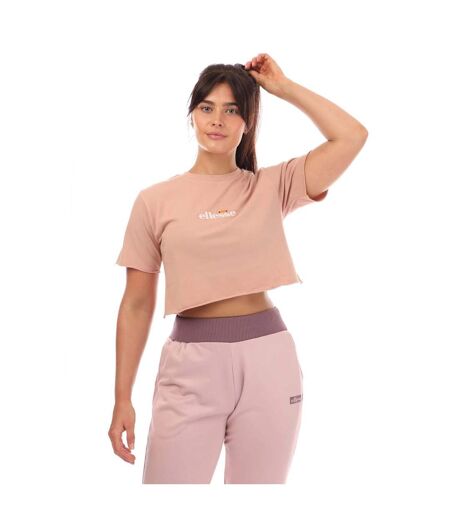 T-shirt court celesi femme rose Ellesse