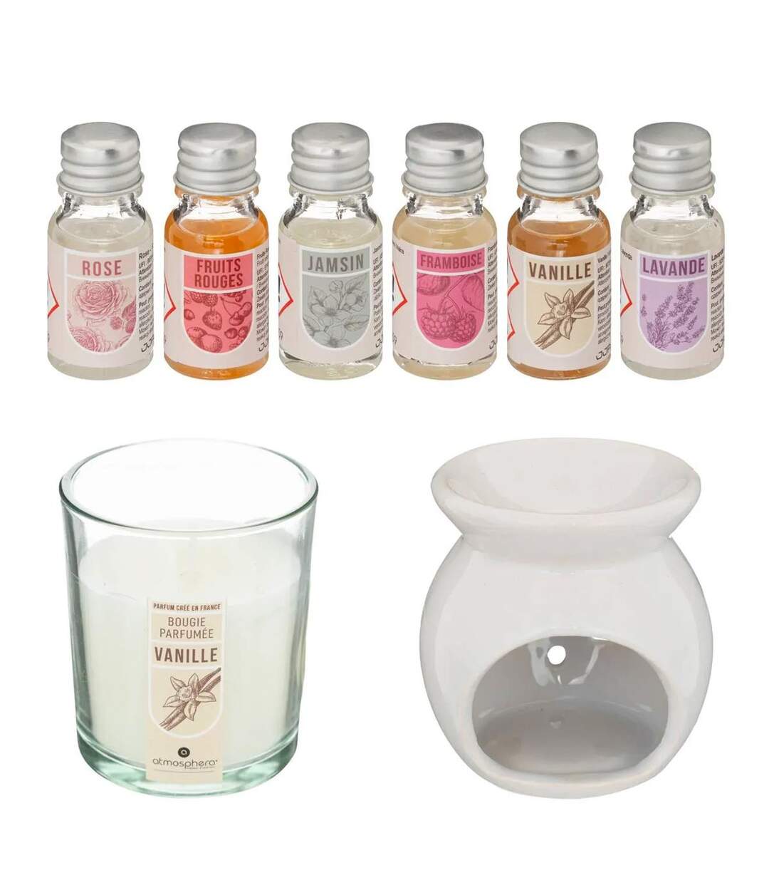Coffret Senteur 8 Pièces Bien-être 23cm Vanille-2
