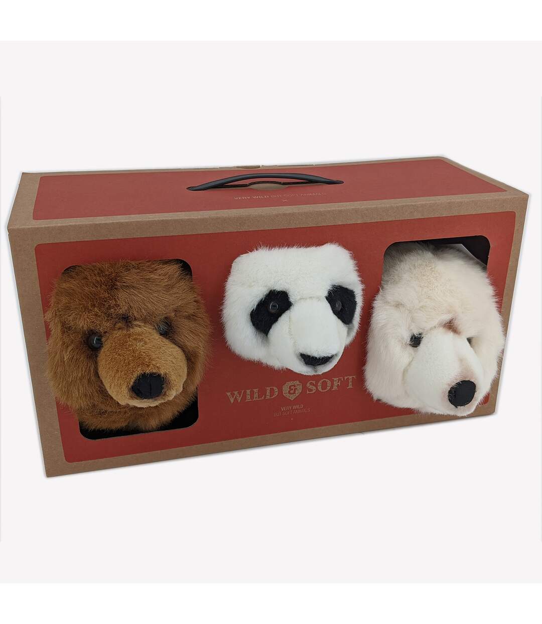 Peluche trophée mini set de 3 petites têtes Ours-2