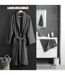 Peignoir Col Châle en Coton Tendresse Anthracite-4