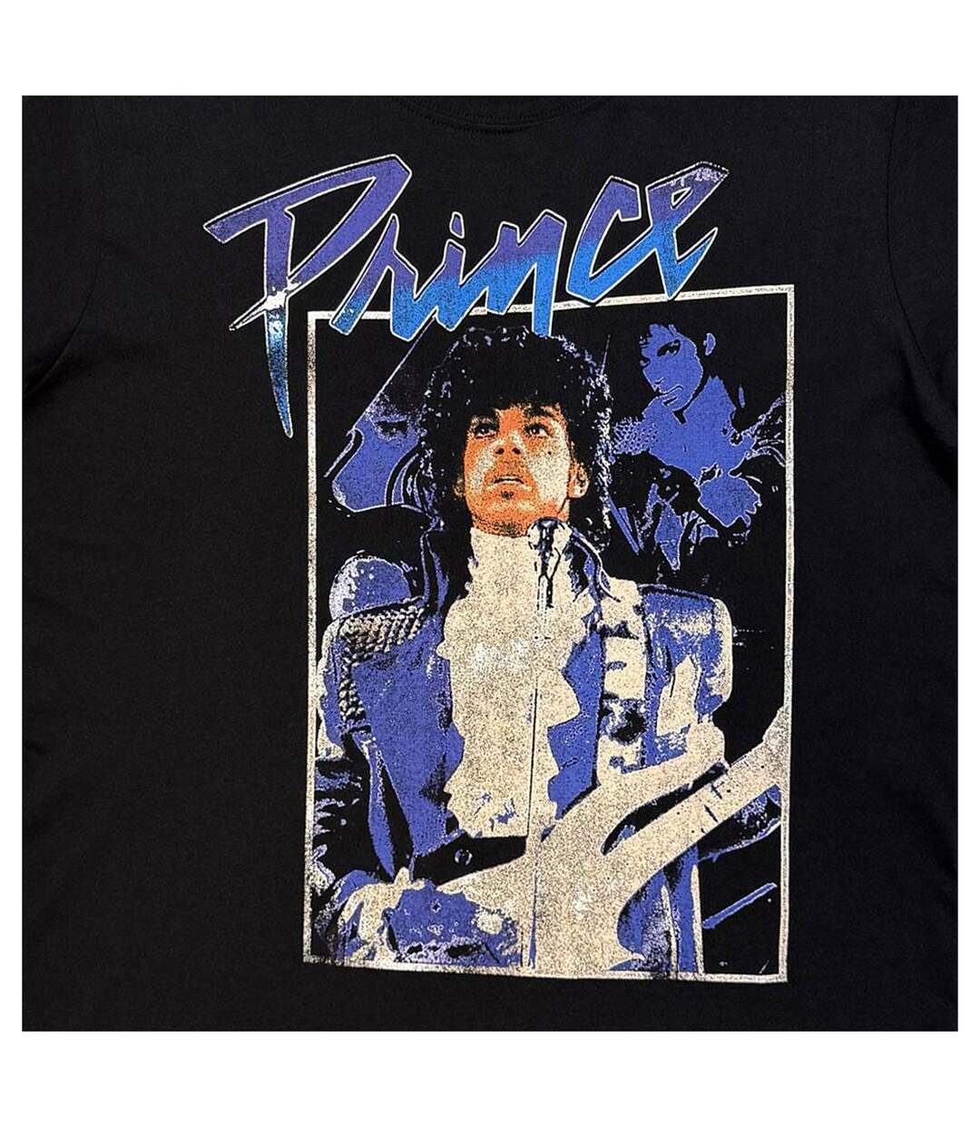 Unisex Adult Purple Rain Box Back Print T-shirt Black Prince-3