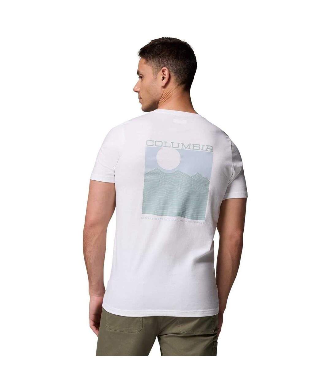 Mens Rapid Ridge Ii Organic Cotton T-shirt White Columbia-3