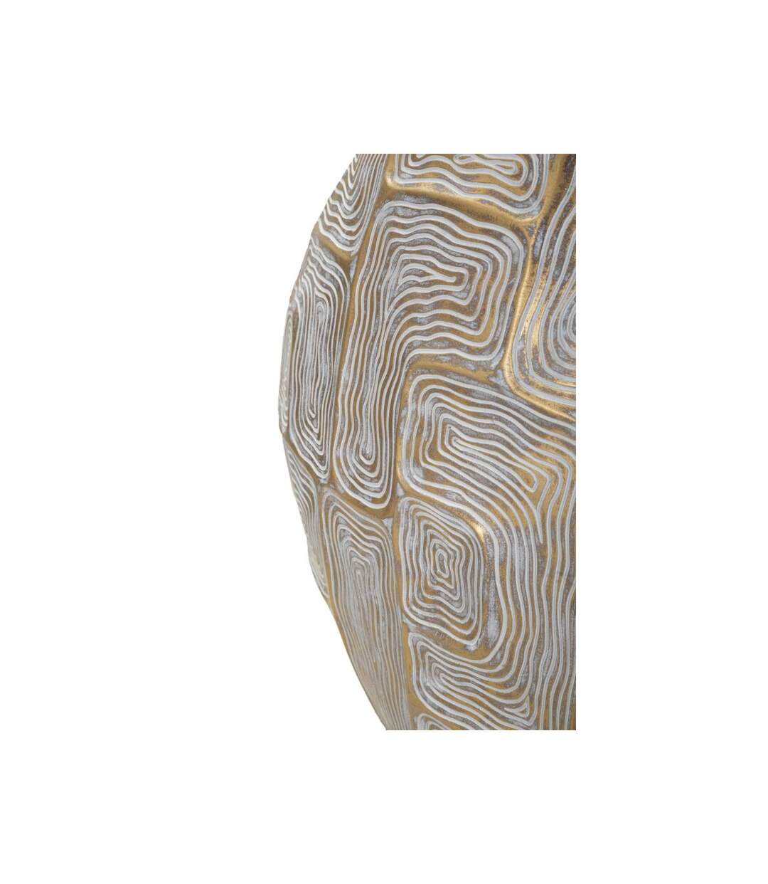 Vase Design en Résine Elips 36cm Or-3
