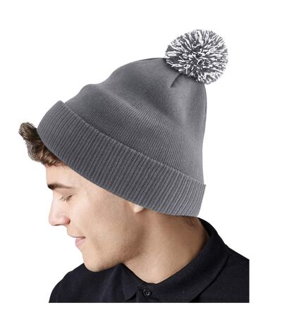 Snowstar Two Tone Recycled Beanie Graphite Grey Light Grey Beechfield