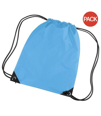 Lot de 2  Sac de gym 11 litres taille unique bleu clair Bagbase