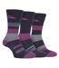 3 Paires Chaussettes de Randonnée Femme Rayées Été