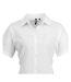 Womens/ladies Signature Pearlised Oxford Short-sleeved Shirt White Premier-2