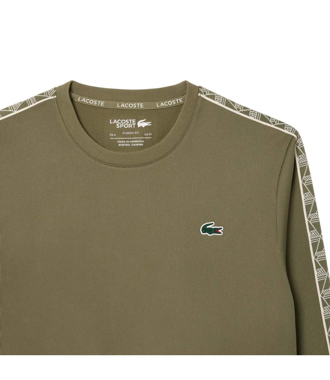 Sweat Tennis Homme Vert Kaki Lacoste-4