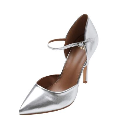 Talons Hauts Larges Reflex Femme Argenté Where´s That From