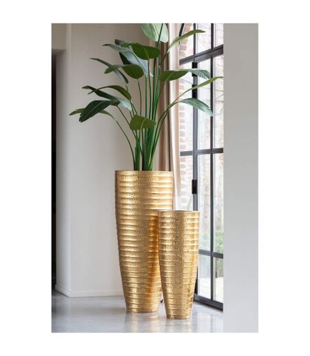 Lot de 2 Vases Déco en Métal Egypte 122cm Or