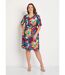 Robe ample courte imprimé floral-1