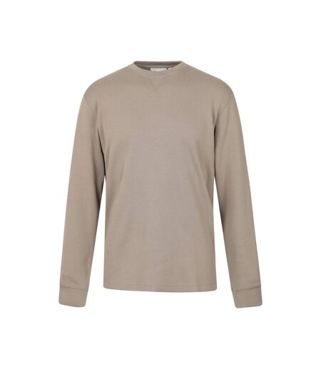 Sweat Manches Longues Motif/style Texturé Tillsbury Homme Beige Foncé Mountain Warehouse