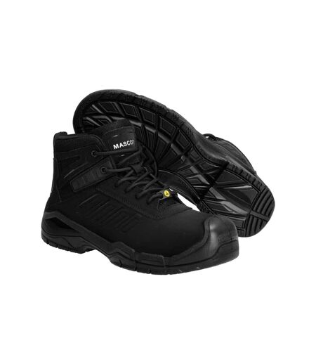 Mens Footwear Fit Trivor Leather Safety Boots Black Mascot