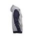 Tee Jays Mens Two Tone Raglan Hooded Sweatshirt (Heather Gray/Navy)