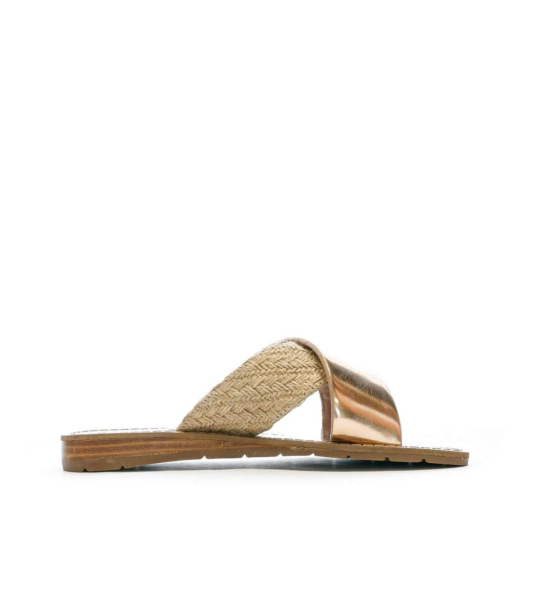 Claquettes croisées rose gold femme chattawak brana-2