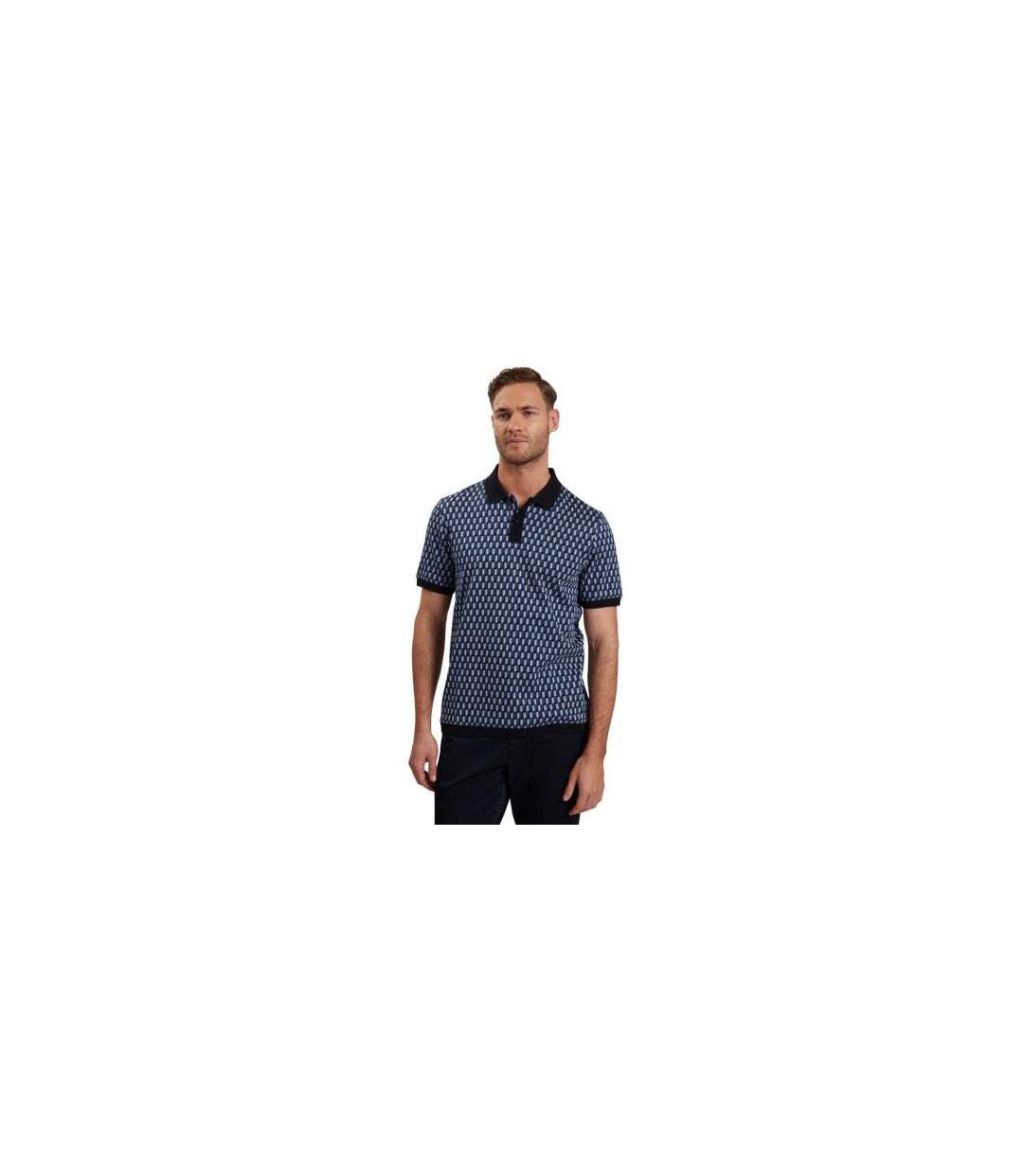 Polo Motif/style À Rayures Hamishs Homme Bleu Marine Ted Baker-1