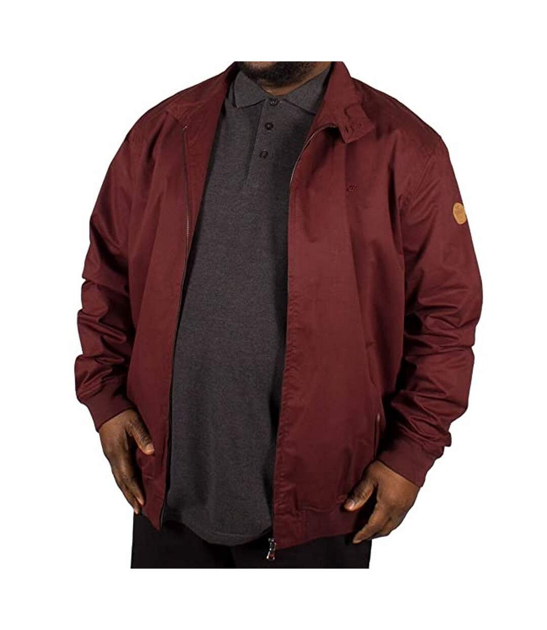 Duke Mens Windsor Kingsize Cotton Harrington Jacket (Burgundy) - UTDC190-1