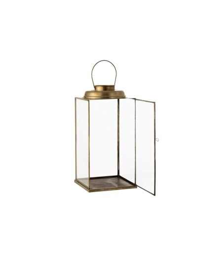 Lanterne Carrée en Métal Antique 48cm Bronze