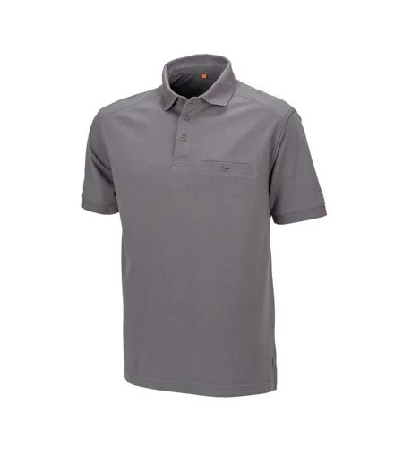Mens Apex Polo Shirt Workguard Grey WORK-GUARD By Result