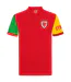 Mens Contrast Sleeves Polo Shirt Red Wales Cymru-1