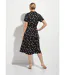 Robe chemisier à pois longue à ceinturer-2
