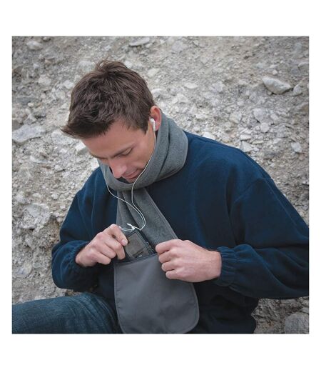 Result Active Anti-Pilling Fleece Winter Scarf With Zip Pocket (Grey) (One Size) - UTRW3207
